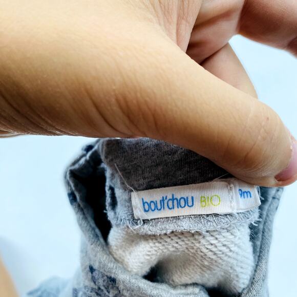 Bout'Chou Bio gray fox Onesie - Picture 3 of 4